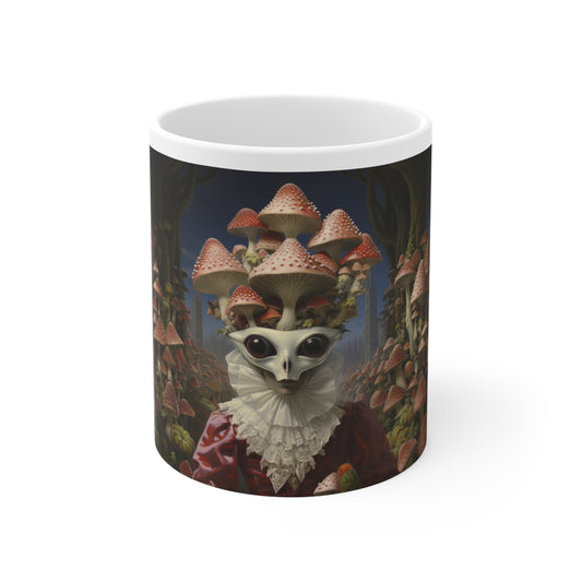 Mushroom Masquerade" Ceramic Mug, 11oz