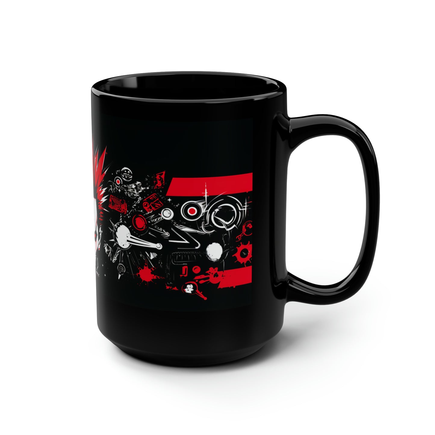 Rebel's Red Eruption 15oz Mug - Unleash Your Bold Brew